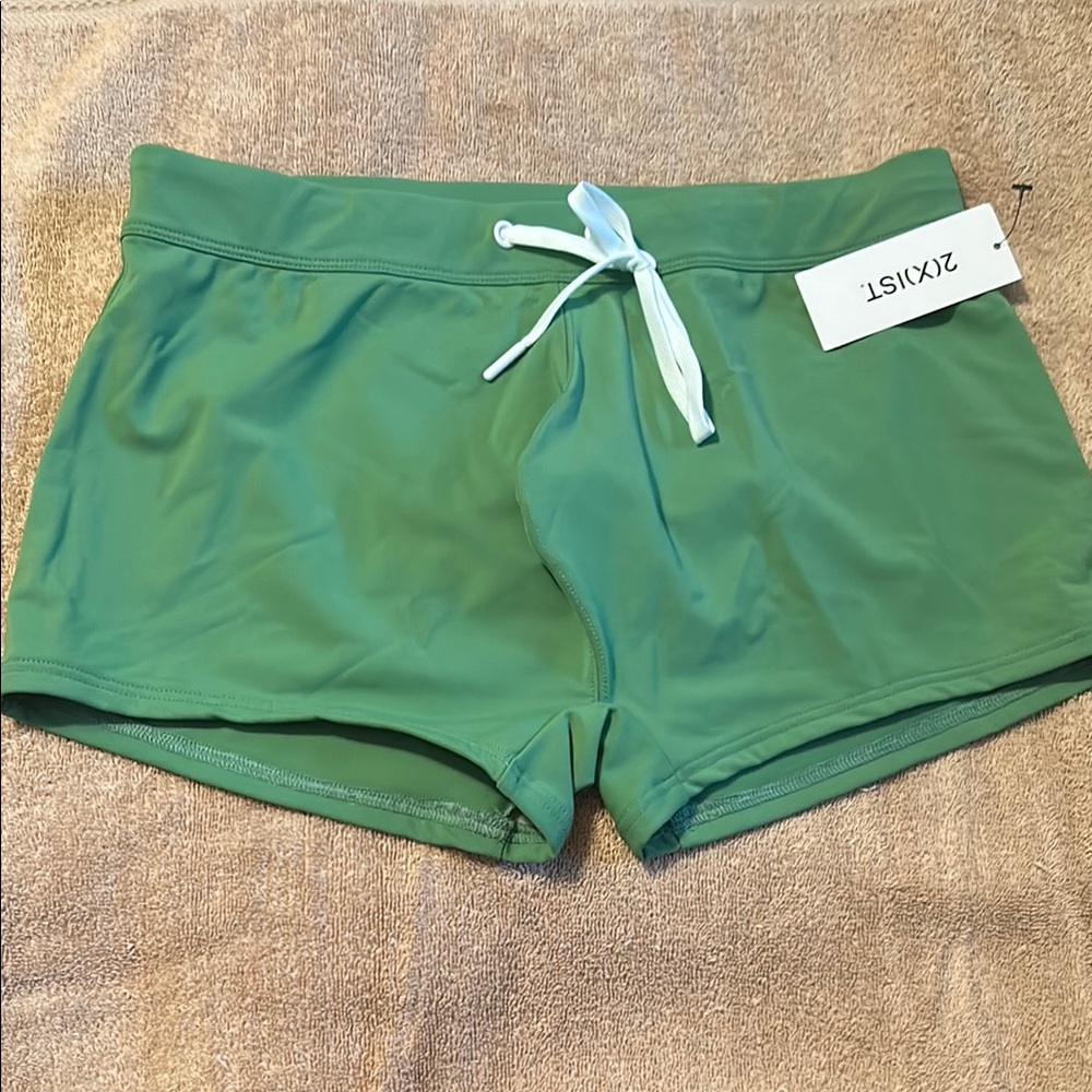 2XIST Essentials Cabo Swim Trunks  - Stone Green  Mens Size M